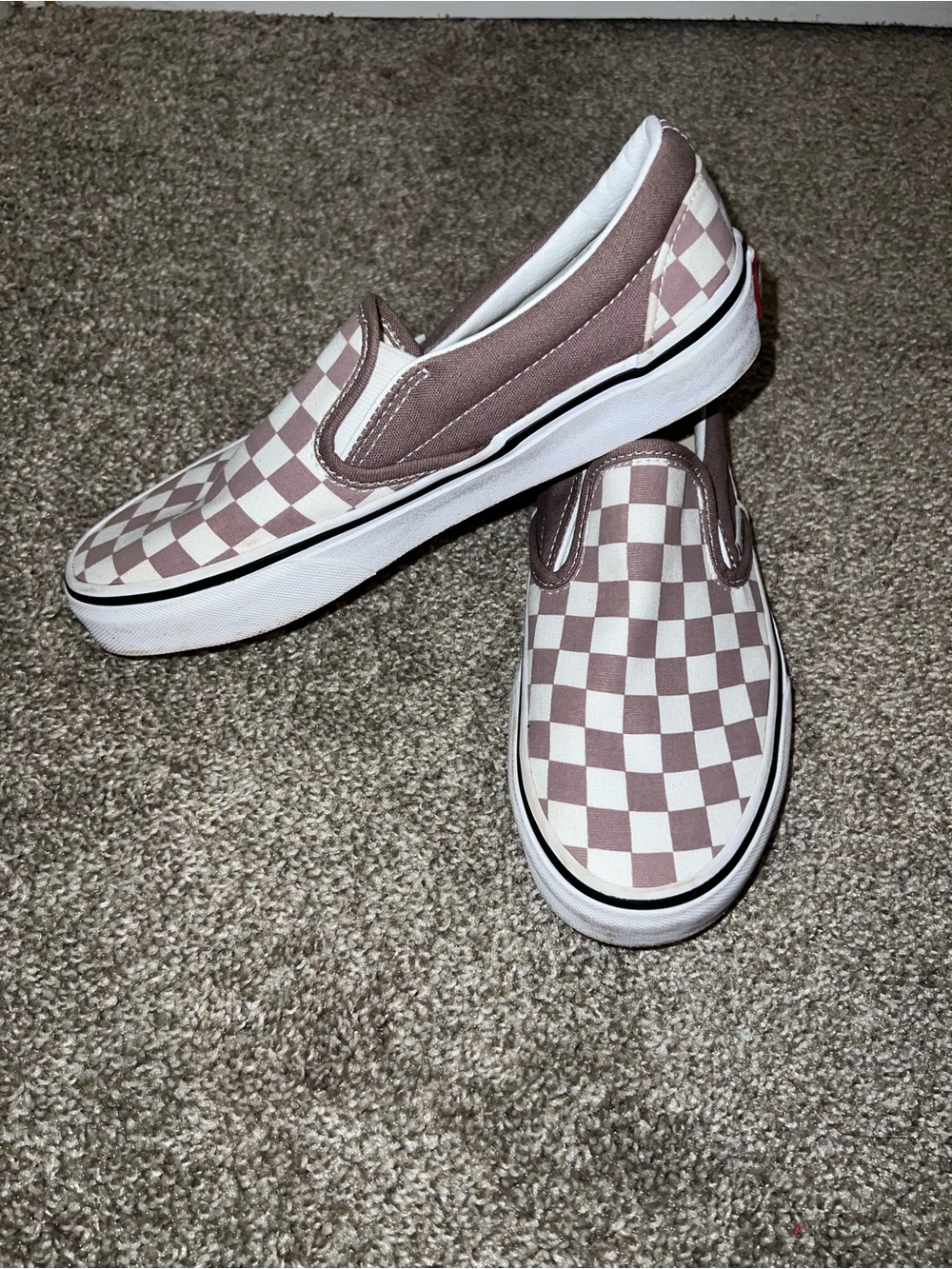 Vans Walnut Brown Checkered Sneakers - Picture 3 of 9